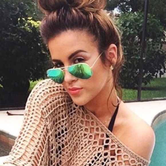 Blue Green Mirrored Gold Frame Classic Aviators - Picture 4 of 4